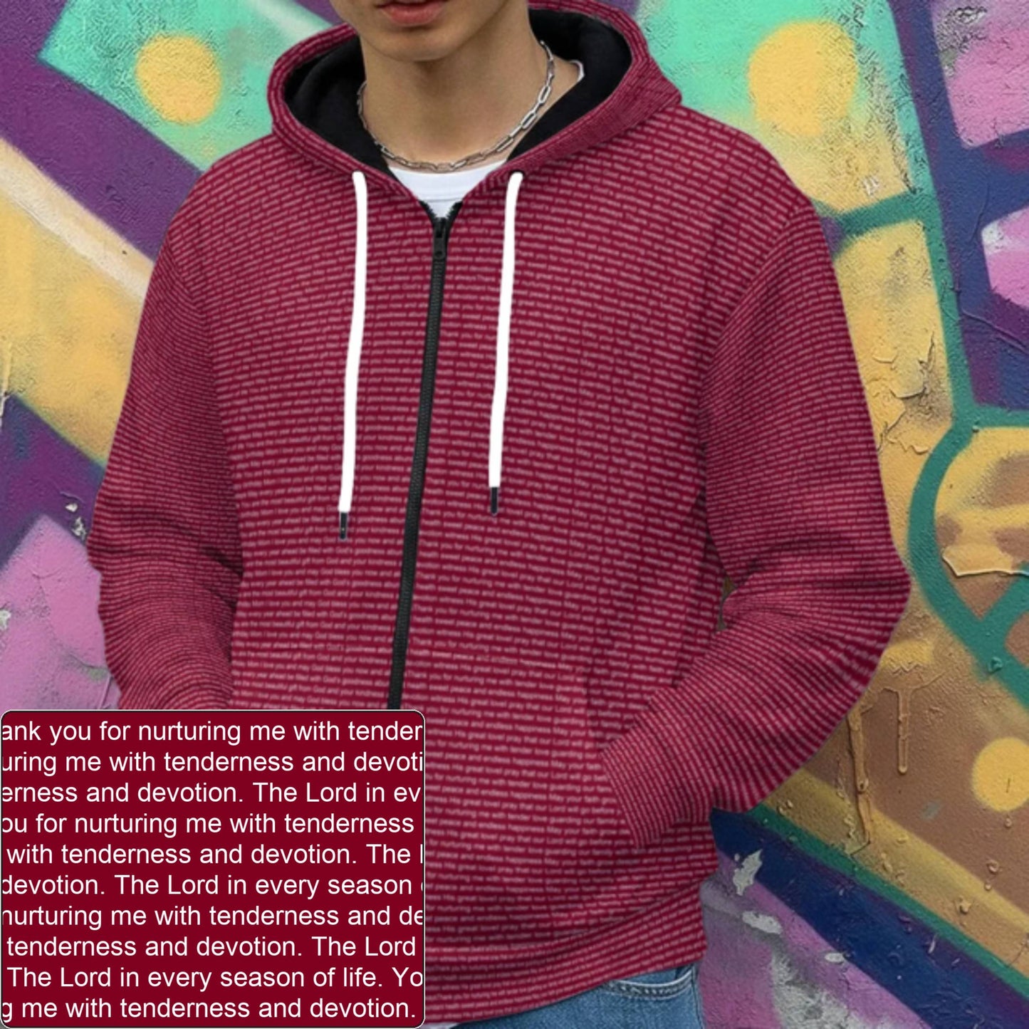 Unisex Heavyweight Fleece Zip-Up Hoodie | Song Lyrics & Bible Verse Gift For All