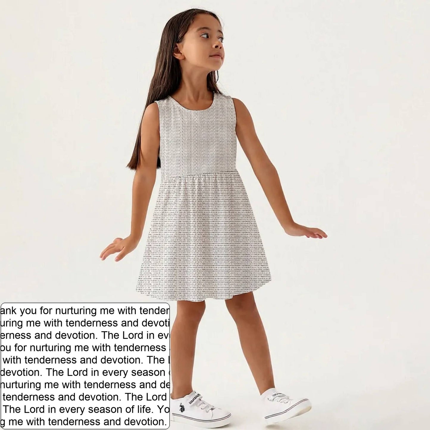 Girls' Sleeveless A-Line Dress | Personalized