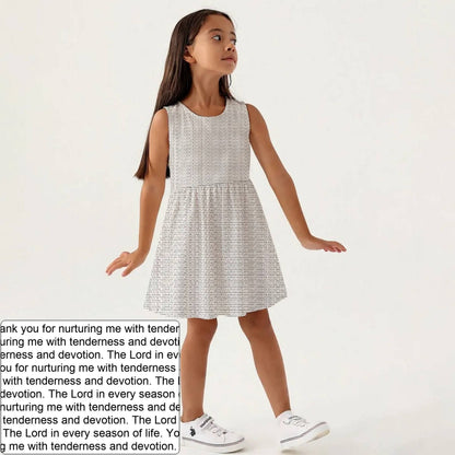 Girls' Sleeveless A-Line Dress | Personalized