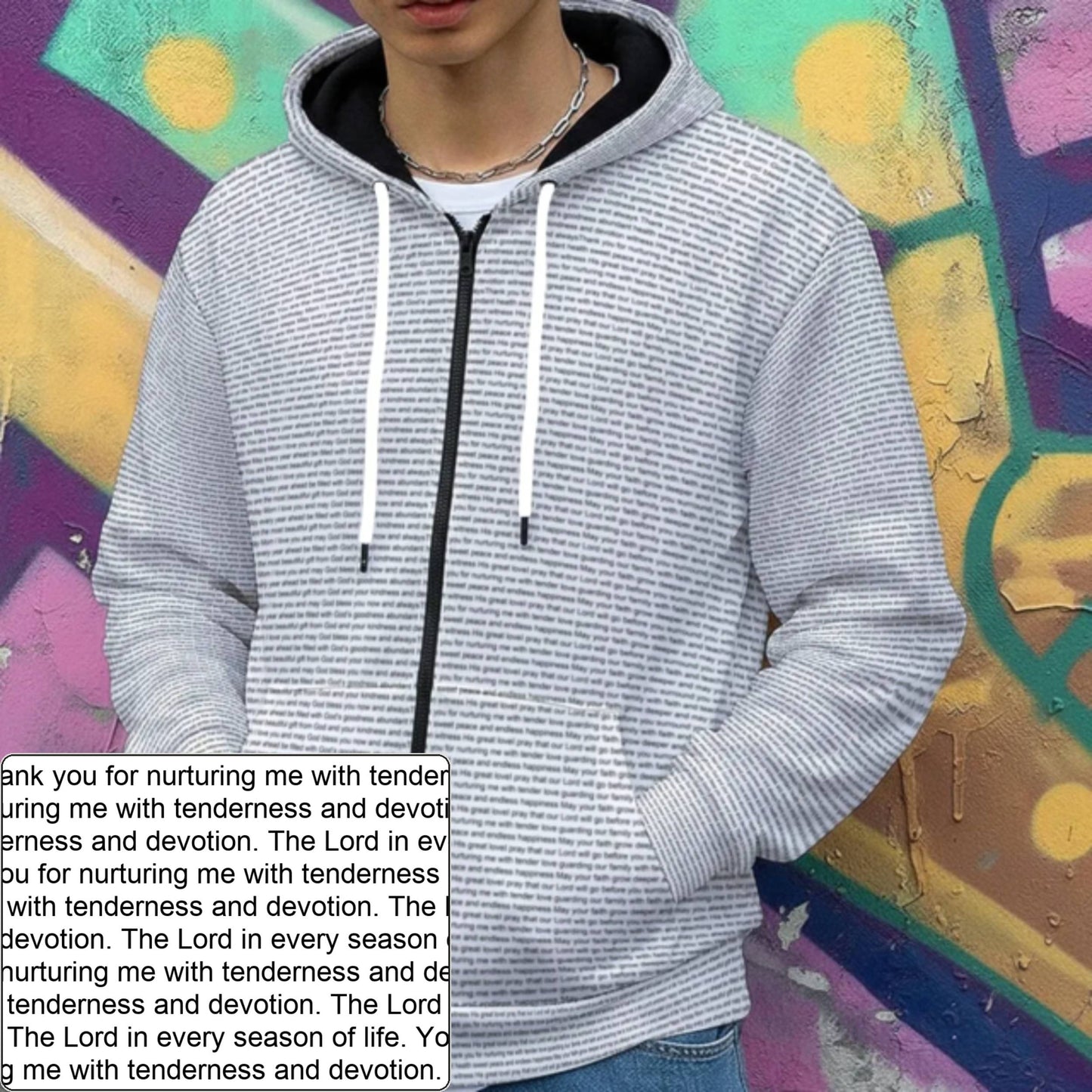 Unisex Heavyweight Fleece Zip-Up Hoodie | Song Lyrics & Bible Verse Gift For All