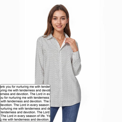 Women's Slub Cotton Long-Sleeve Shirt | Personalized
