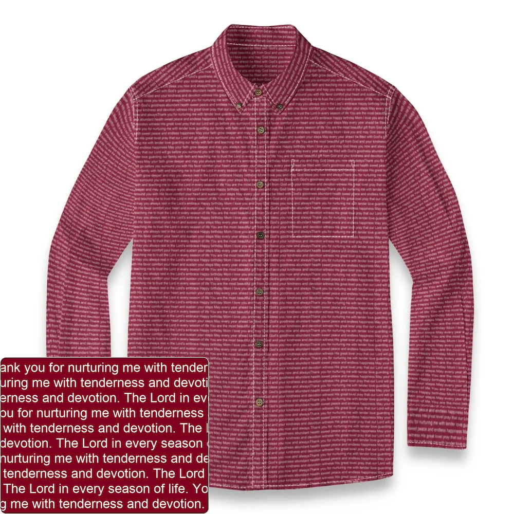 Men's Slub Cotton Button-Down LS Shirt | Personalized