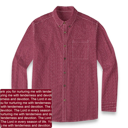 Men's Slub Cotton Button-Down LS Shirt | Personalized