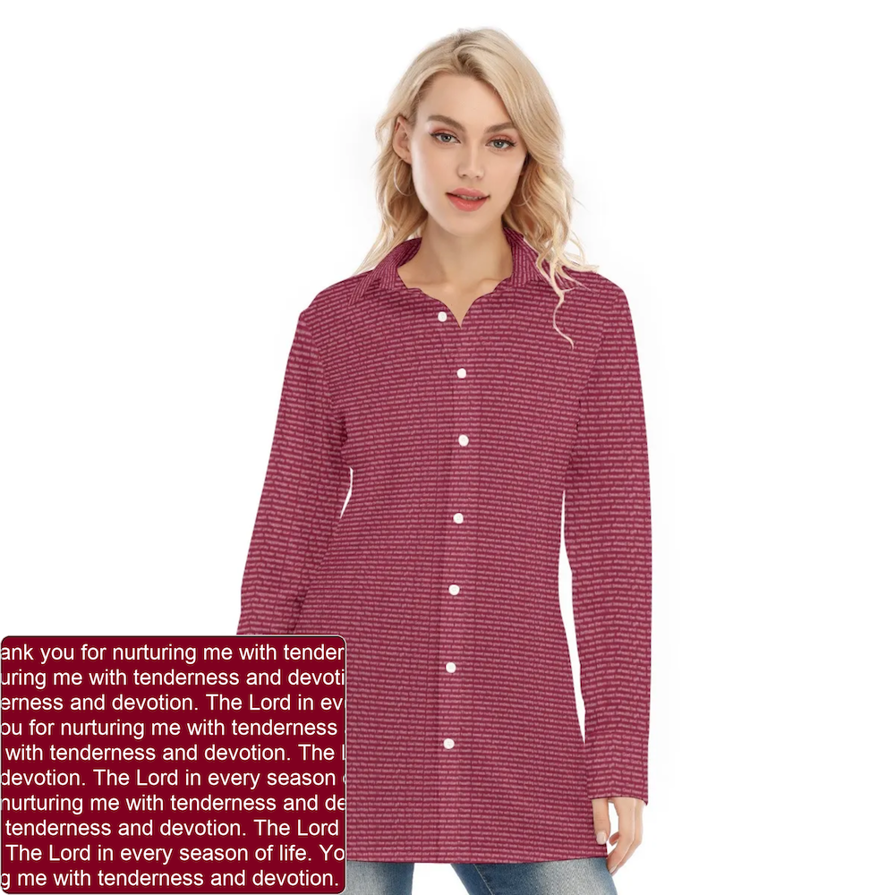 Women's Long Shirt Dress | Personalized