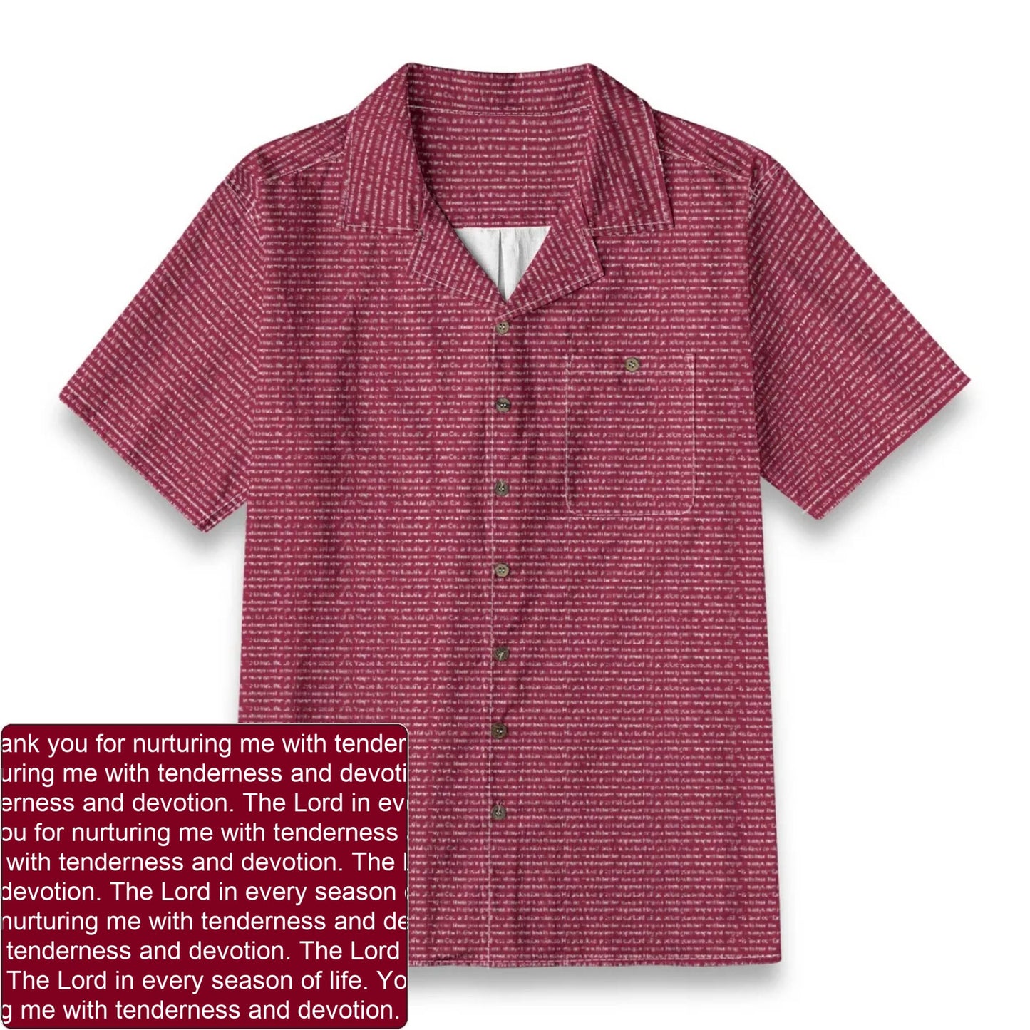 Men's Slub Cotton Hawaiian Shirt | Personalized