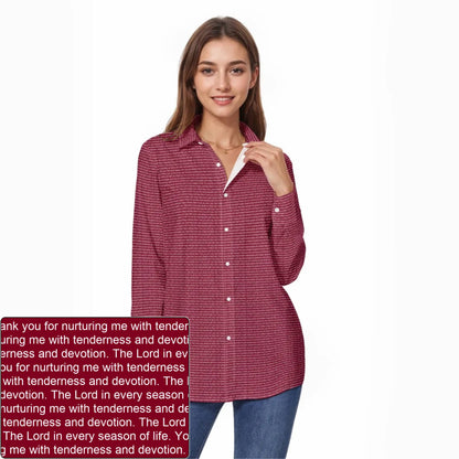 Women's Slub Cotton Long-Sleeve Shirt | Personalized