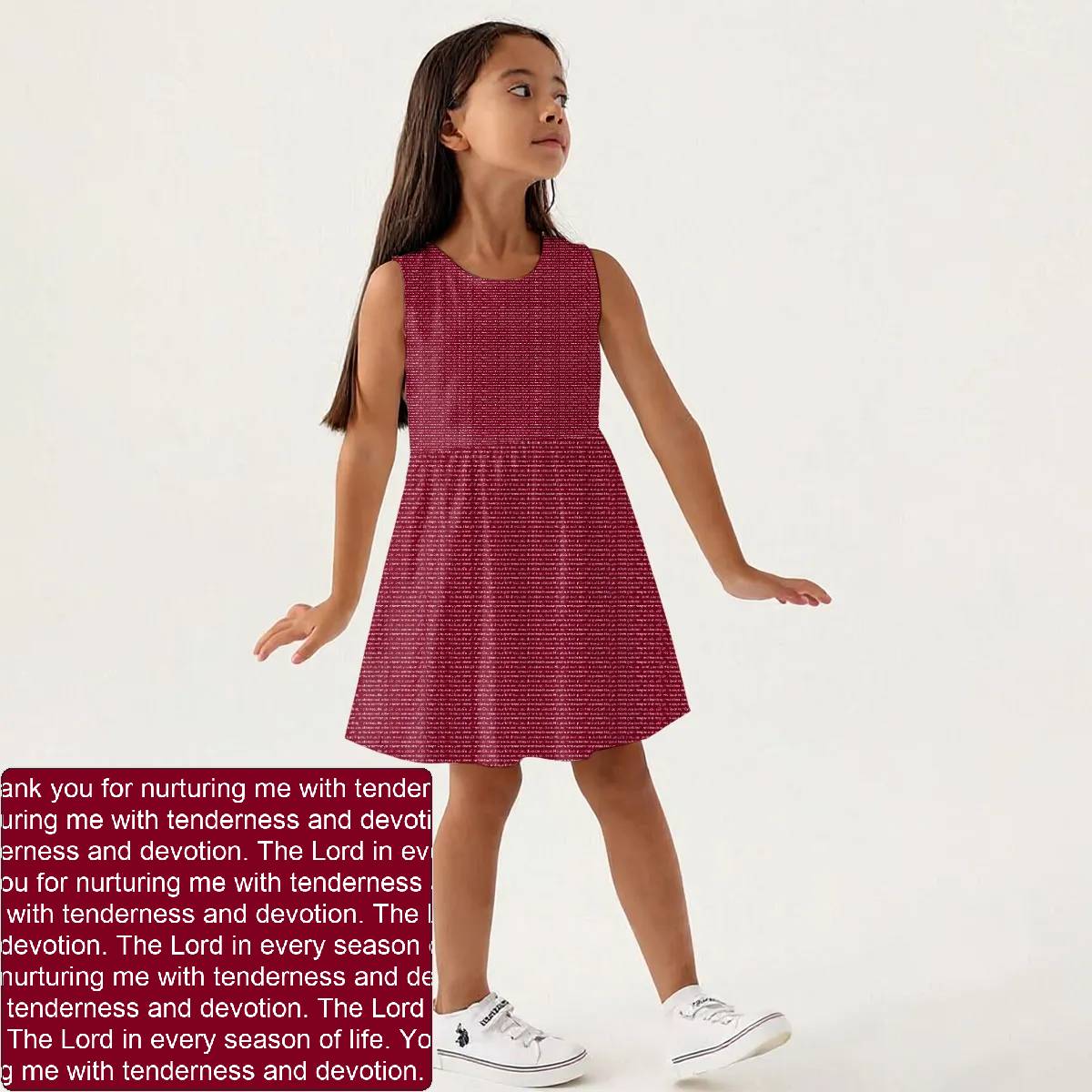 Girls' Sleeveless A-Line Dress | Personalized