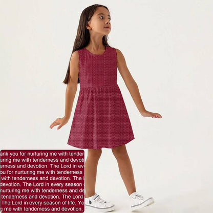 Girls' Sleeveless A-Line Dress | Personalized