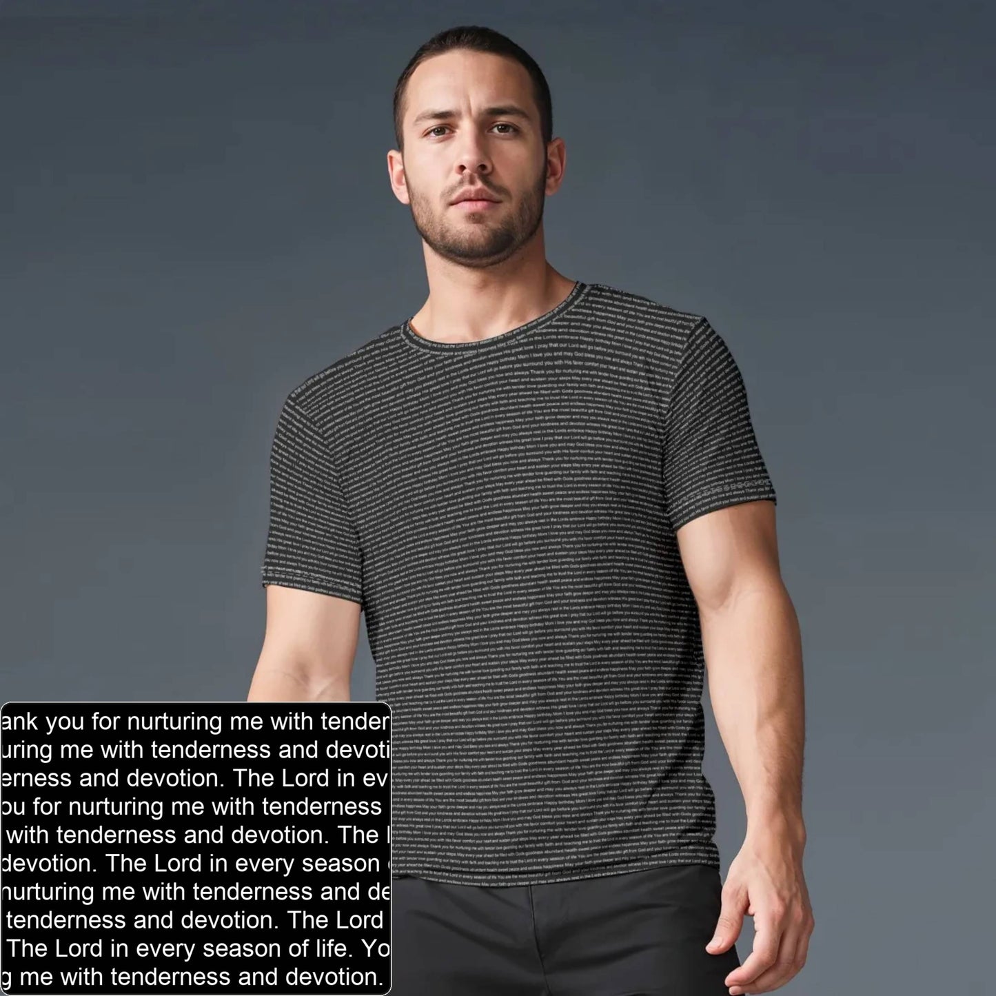 Men's Jersey AOP T-Shirt | Personalized Verse & Text