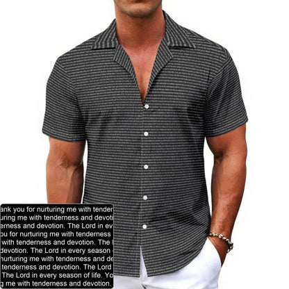 Men's Stretch AOP Hawaiian Shirt | Personalized Verse & Text