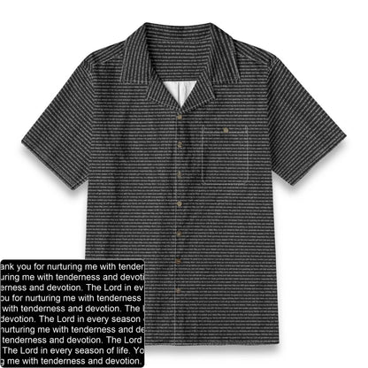 Men's Slub Cotton AOP Hawaiian Shirt | Personalized Verse & Text