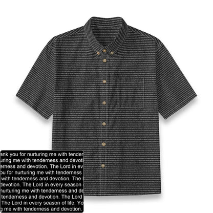 Kids' Slub Cotton AOP Button-Down Shirt | Personalized Verse & Text
