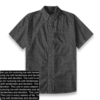 Men's Slub Cotton AOP Button-Down Shirt | Personalized Verse & Text