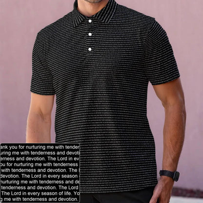 Men's Stretch AOP Polo Shirt | Personalized Verse & Text