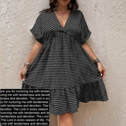 Women's AOP V-Neck Dress | Personalized Verse & Text