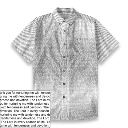 Men's Slub Cotton AOP Button-Down Shirt | Personalized Verse & Text
