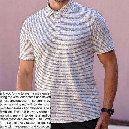 Men's Stretch AOP Polo Shirt | Personalized Verse & Text