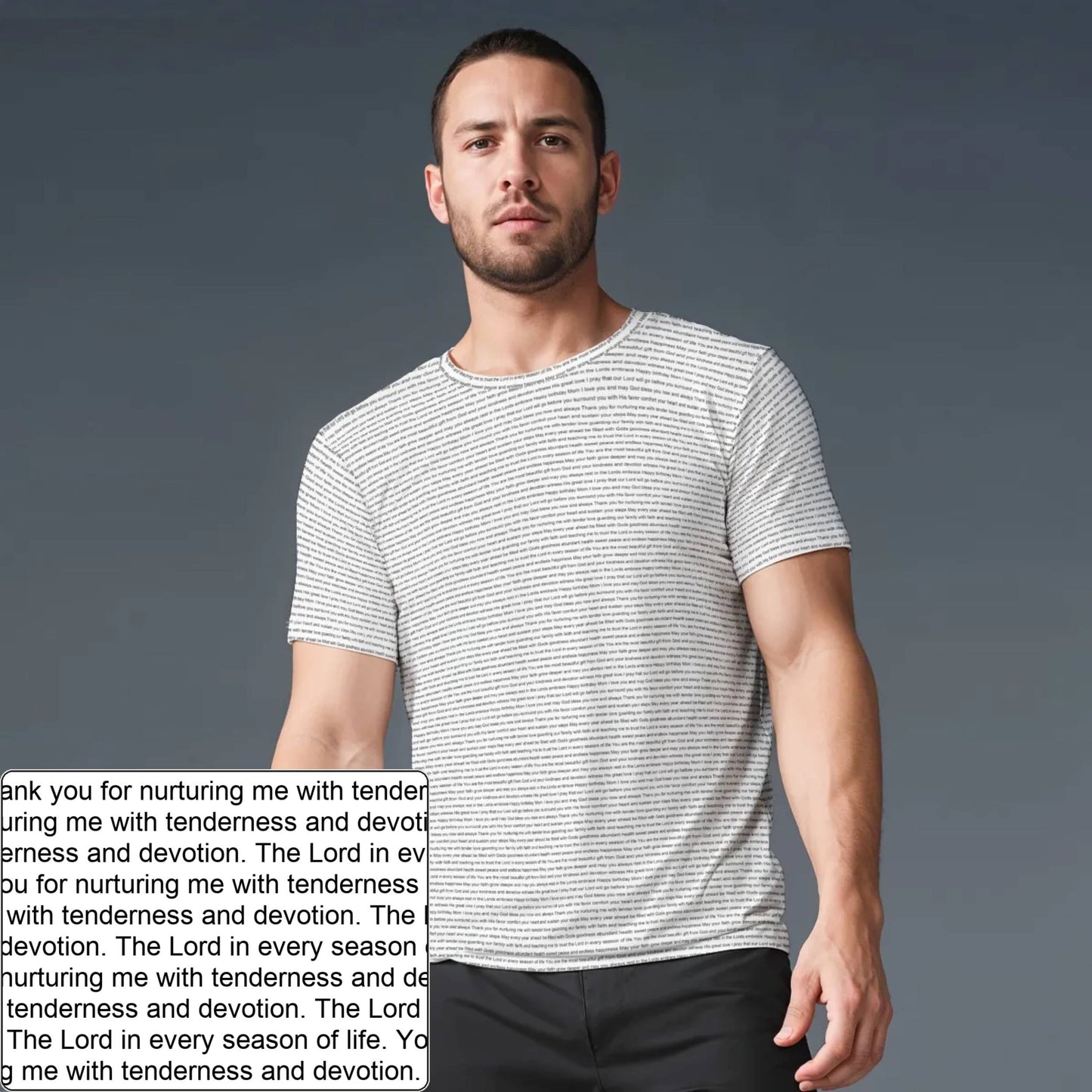 Men's Jersey AOP T-Shirt | Personalized Verse & Text