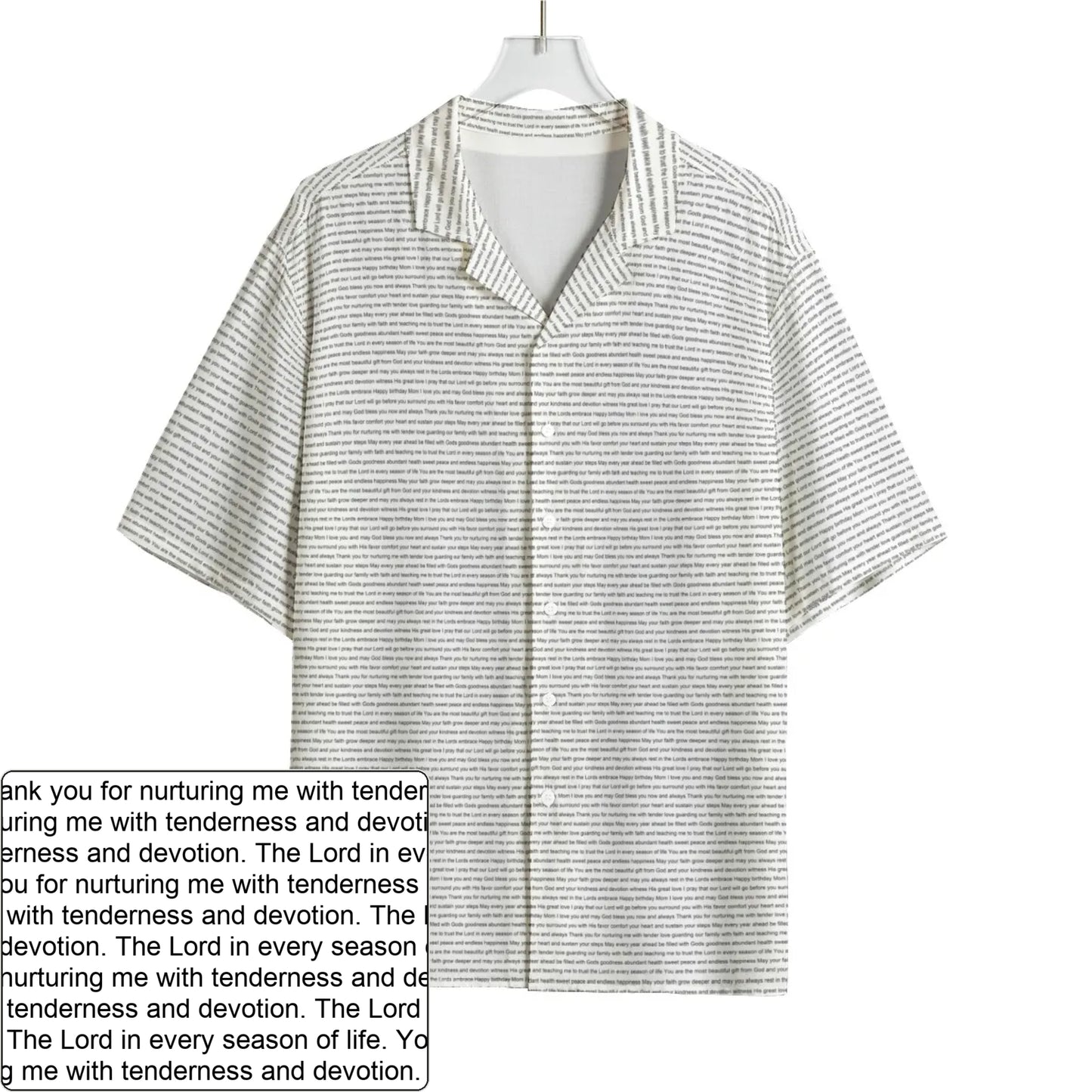 Men's Rayon AOP Hawaiian Shirt | Personalized Verse & Text