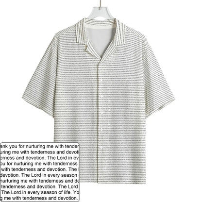 Men's Rayon AOP Hawaiian Shirt | Personalized Verse & Text