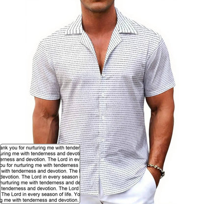 Men's Stretch AOP Hawaiian Shirt | Personalized Verse & Text