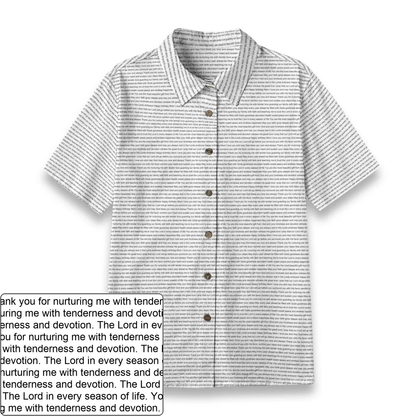 Women's Slub Cotton AOP Shirt | Personalized Verse & Text