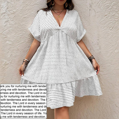 Women's AOP V-Neck Dress | Personalized Verse & Text
