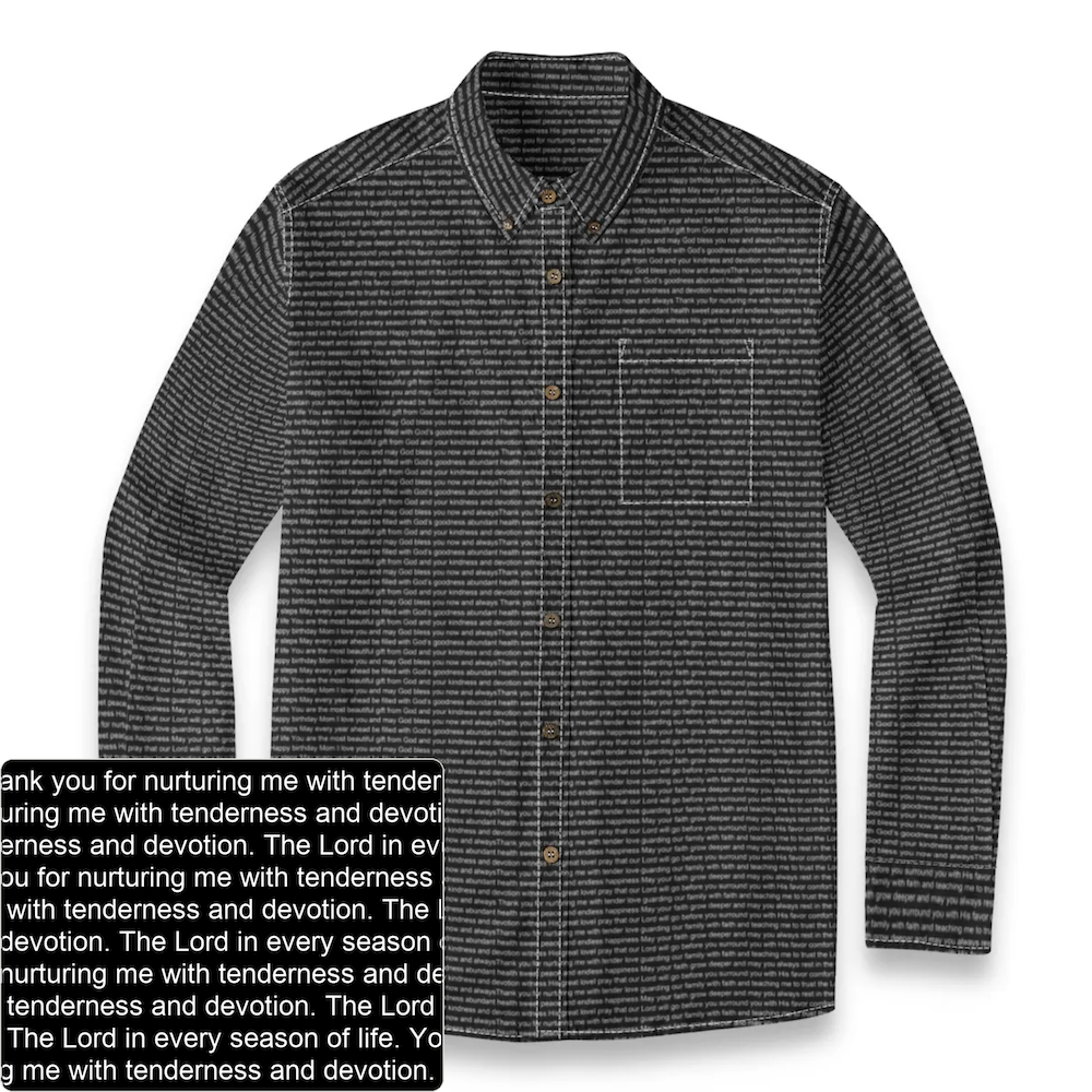 Men's Slub Cotton Button-Down LS Shirt | Personalized