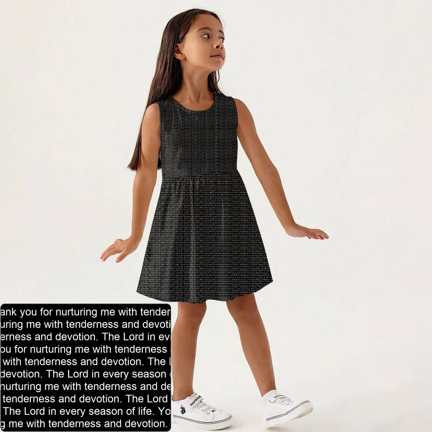 Girls' Sleeveless A-Line Dress | Personalized