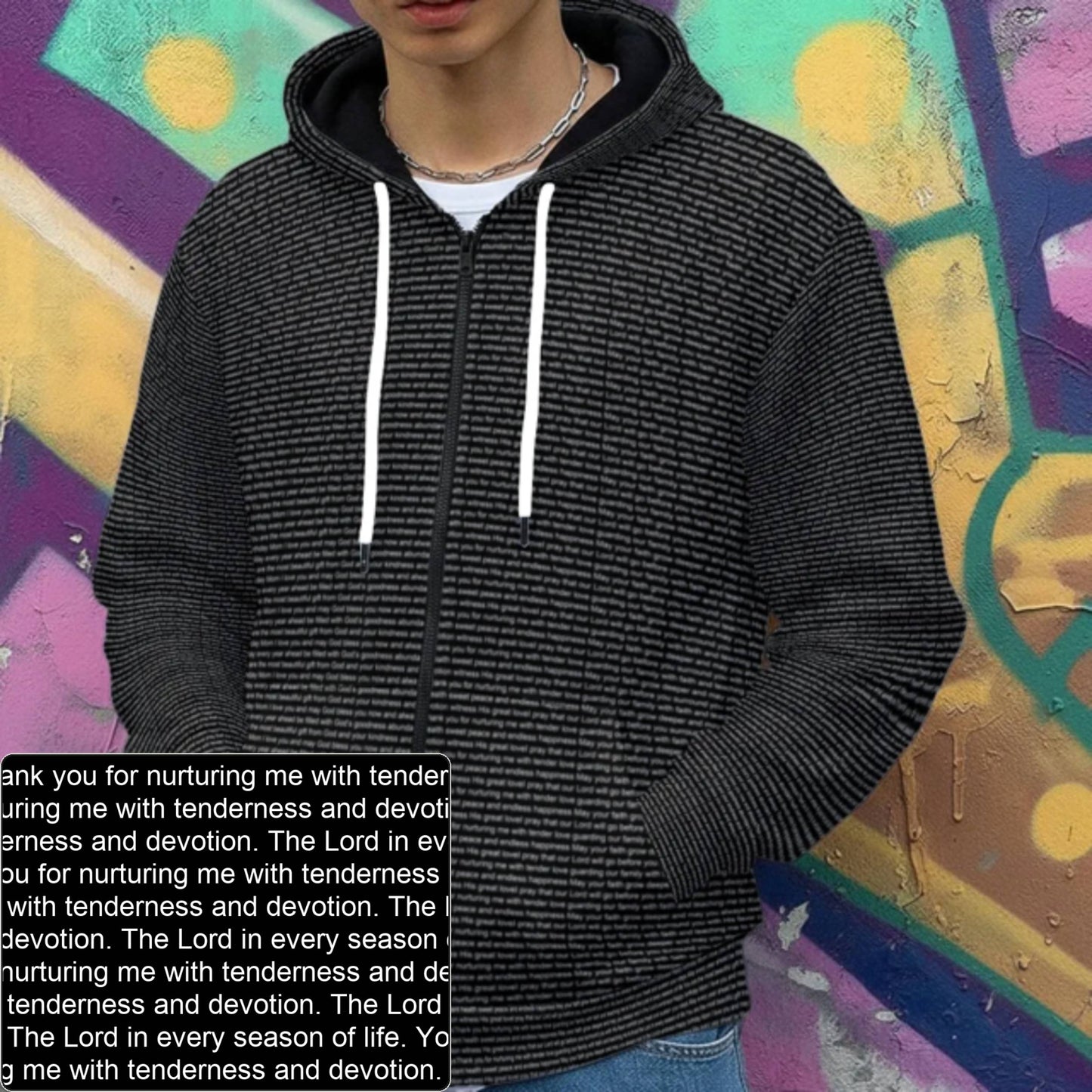 Unisex Heavyweight Fleece Zip-Up Hoodie | Song Lyrics & Bible Verse Gift For All