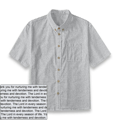 Kids' Slub Cotton AOP Button-Down Shirt | Personalized Verse & Text