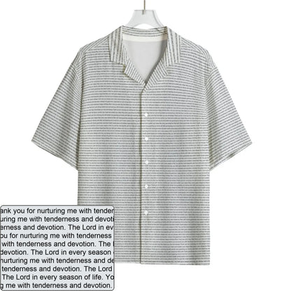 Men's Rayon AOP Hawaiian Shirt | Personalized Verse & Text