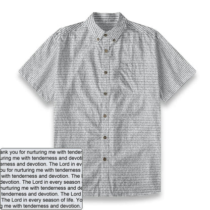 Men's Slub Cotton AOP Button-Down Shirt | Personalized Verse & Text