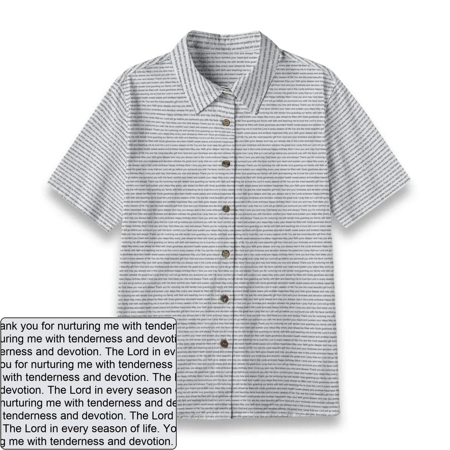 Women's Slub Cotton AOP Shirt | Personalized Verse & Text