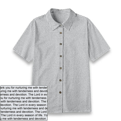 Women's Slub Cotton AOP Shirt | Personalized Verse & Text