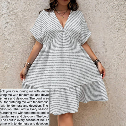 Women's AOP V-Neck Dress | Personalized Verse & Text