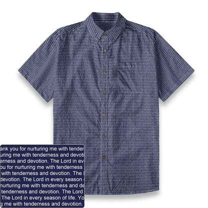 Men's Slub Cotton Button-Down Shirt | Personalized