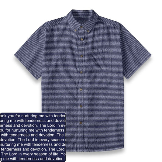 Men's Slub Cotton Button-Down Shirt | Personalized