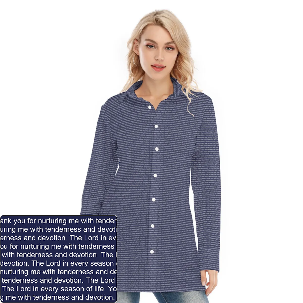 Women's Long Shirt Dress | Personalized