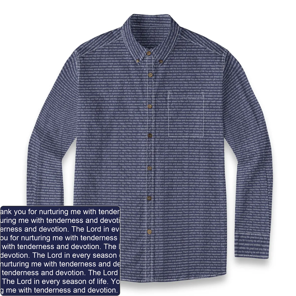 Men's Slub Cotton Button-Down LS Shirt | Personalized