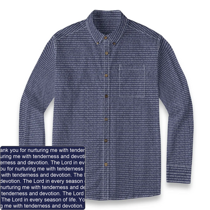 Men's Slub Cotton Button-Down LS Shirt | Personalized