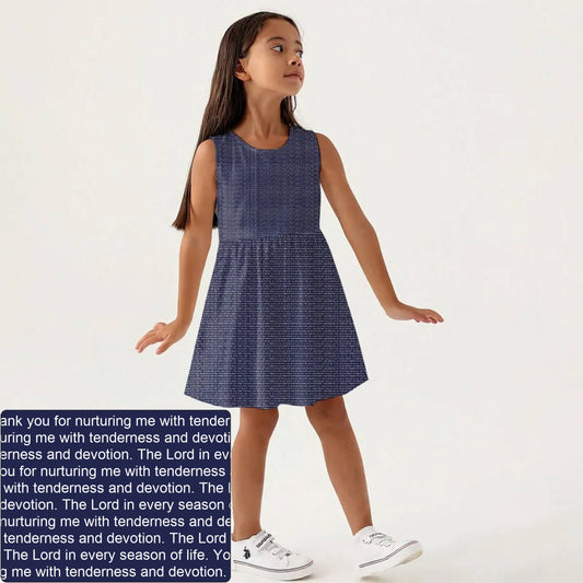 Girls' Sleeveless A-Line Dress | Personalized