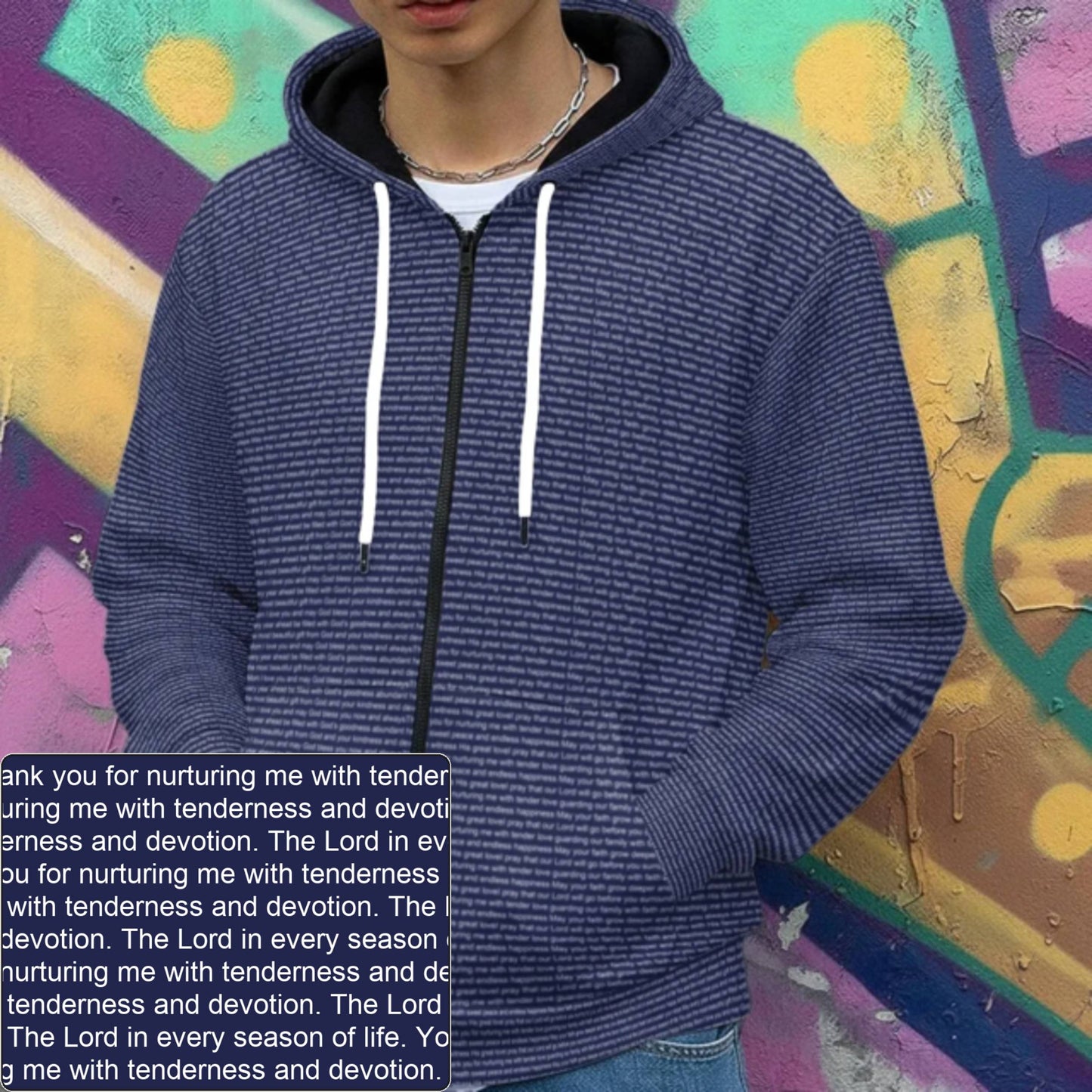 Unisex Heavyweight Fleece Zip-Up Hoodie | Song Lyrics & Bible Verse Gift For All