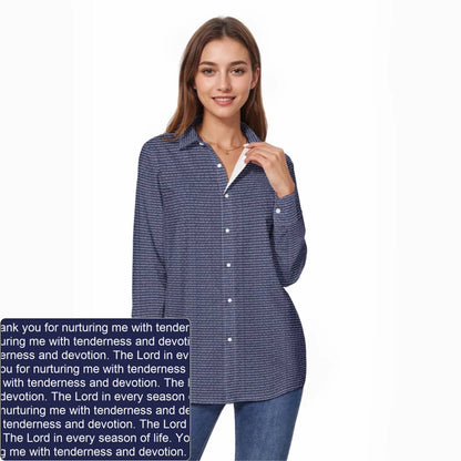 Women's Slub Cotton Long-Sleeve Shirt | Personalized