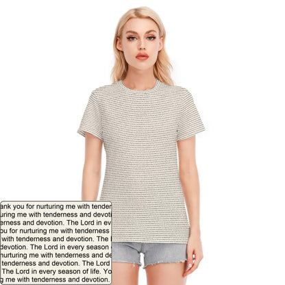 Women's Cotton AOP T-Shirt | Personalized Verse & Text