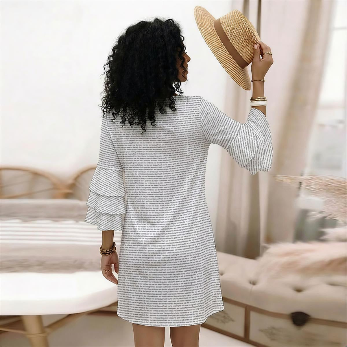 Women's Ruffle-Sleeve Dress | Personalized