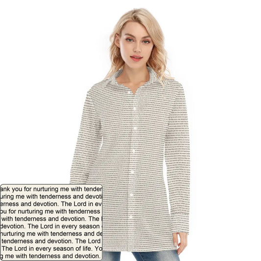 Women's AOP LS Shirt Dress | Personalized Verse & Text