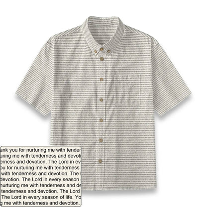 Kids' Slub Cotton AOP Button-Down Shirt | Personalized Verse & Text