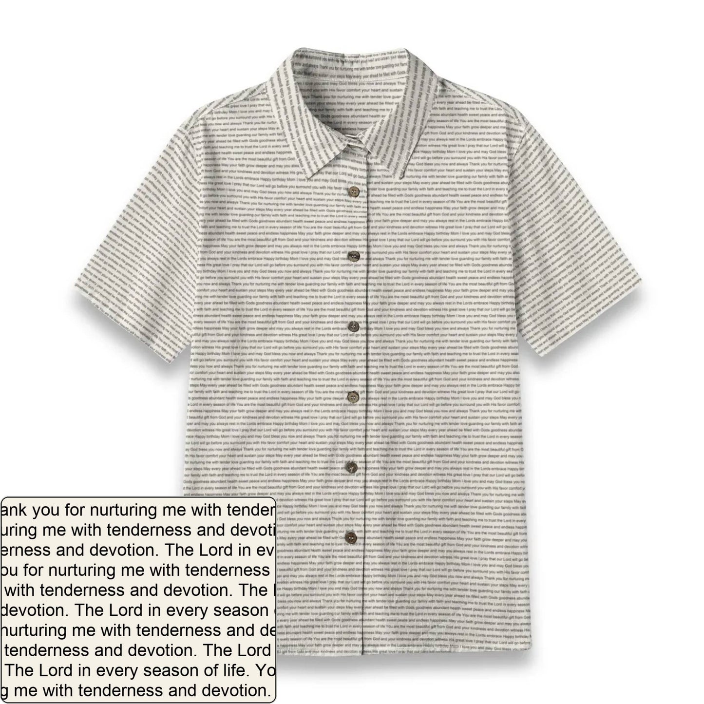 Women's Slub Cotton AOP Shirt | Personalized Verse & Text