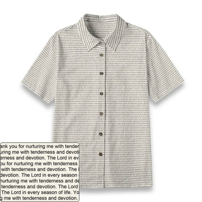 Women's Slub Cotton AOP Shirt | Personalized Verse & Text
